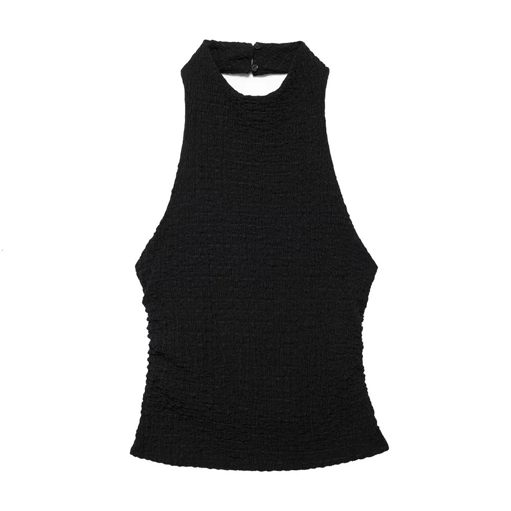 UNIZERA Summer Product Casual Womens Clothing Texture Hanging Collar Tank Top Straight Pants Set 250407