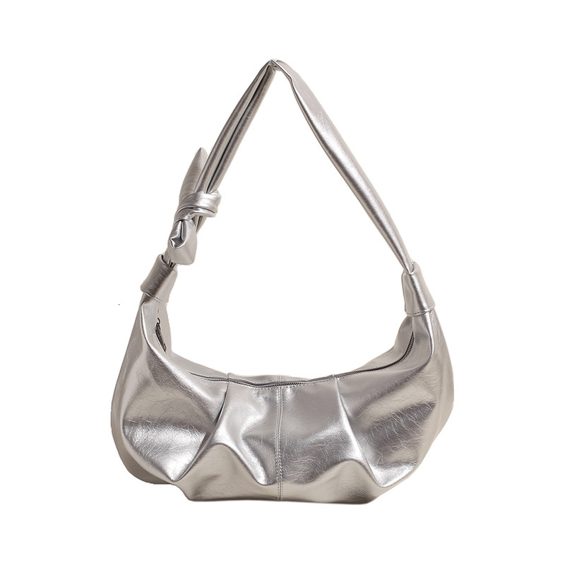 2025S Designer Women S Bag Underarm Women S Casual Versatile Single Shoulder Crossbody Large Capacity Soft Leather Pleated Niche Dumpling Bag