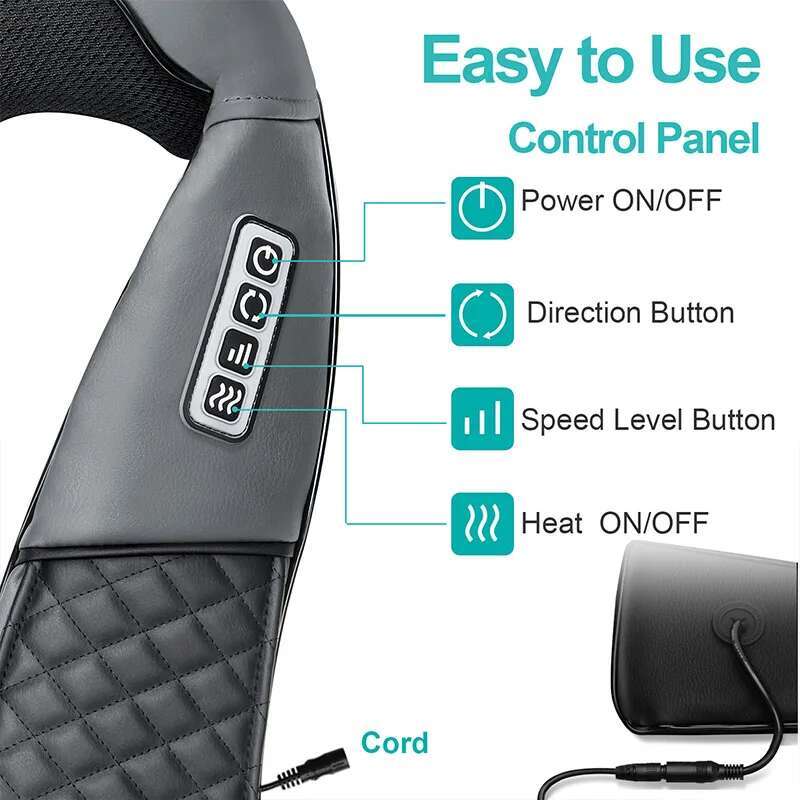 Medcursor Electric Massager And Shoulder Kneading Pillow Neck Cervical Back Massage Shawl