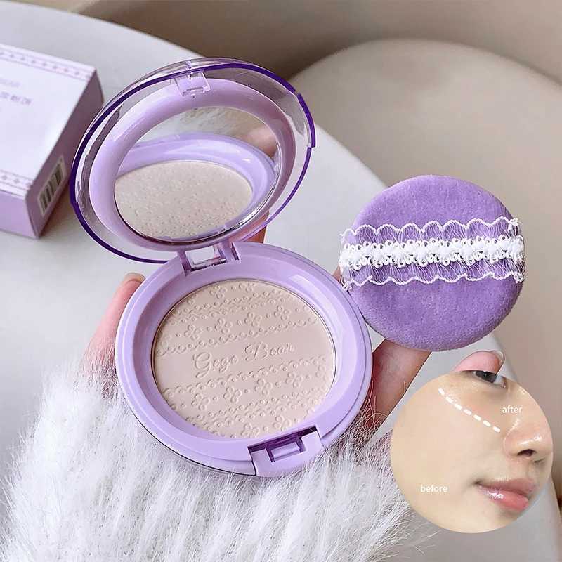 Purple Transparent Set Powder Makeup Waterproof Oil Control Natural Matte Transparent White Loose Facial Pressing Powder Makeup GirlXJ250407