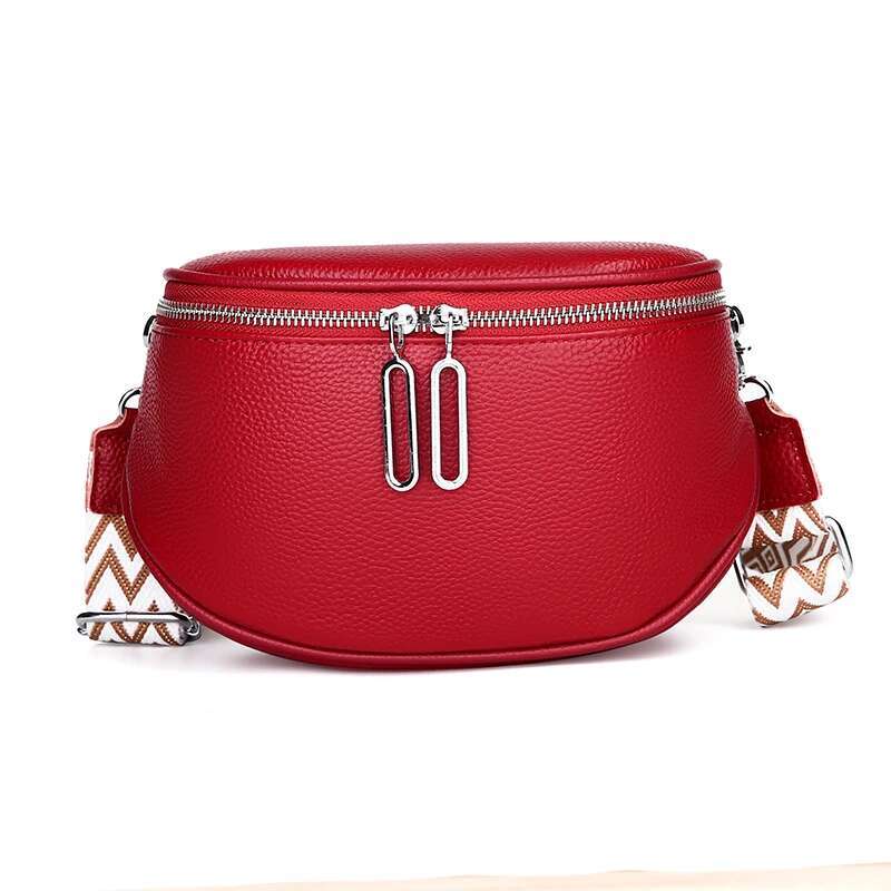 100% Genuine Leather Crossbody Bag For Women Shoulder Bags 2023 Designer Handbag Female Solid Color Messenger Tote Sac