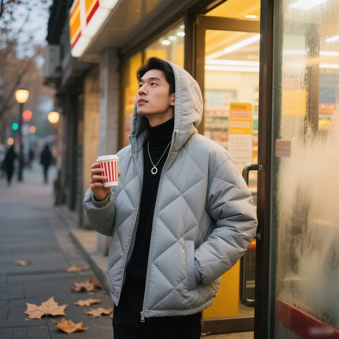 Mens hooded down jacket windproof and warm jacket fashionable embossed slim fit down jacket available in multiple colorsT251107