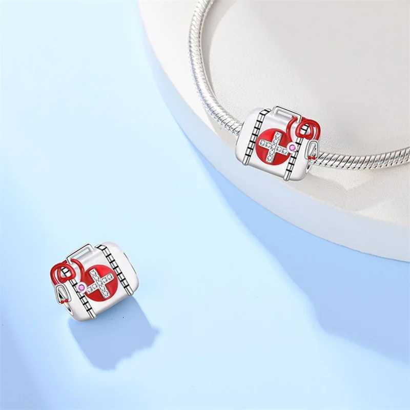 Original 925 Sterling Silver Charm Beads Medical Series Doctor Nurse Caring For Teeth Pendant For Bracelet Fine DIY JewelryXJ251107