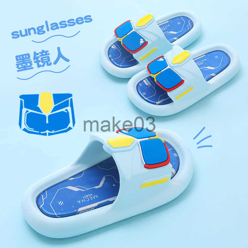 Summer high-value black sunglasses childrens boys handsome personality beach slippers for babies middle-aged children J250403