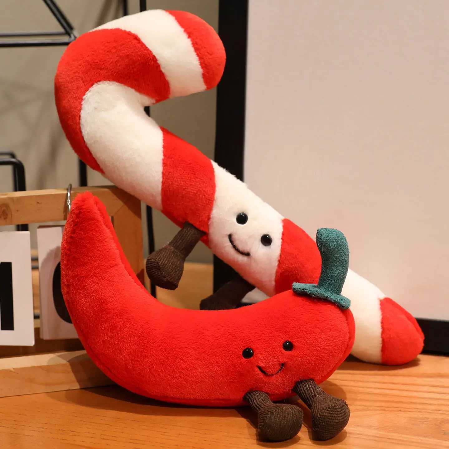 Holidry Cane Spicy Chili Plush Toys Festive Character Designs Soft Material Great Christmas Decorations Unique Presents Kid Girl C251107