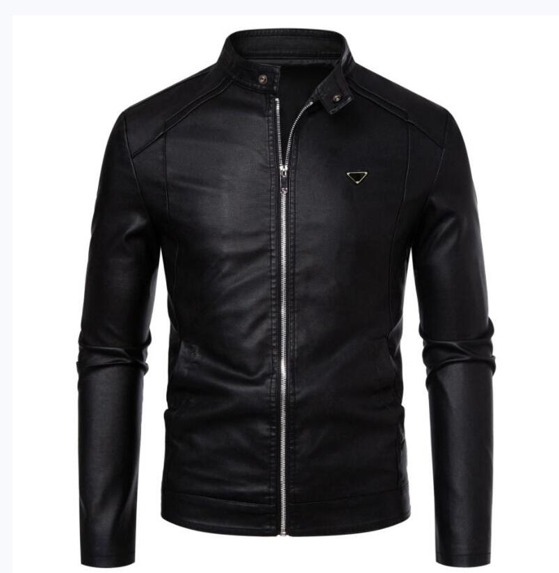 Designer luxury Men's fashion leather jacket pu brand Motorcycle Causal Coat Mens Moto Biker 4XL top outwear coats jacket