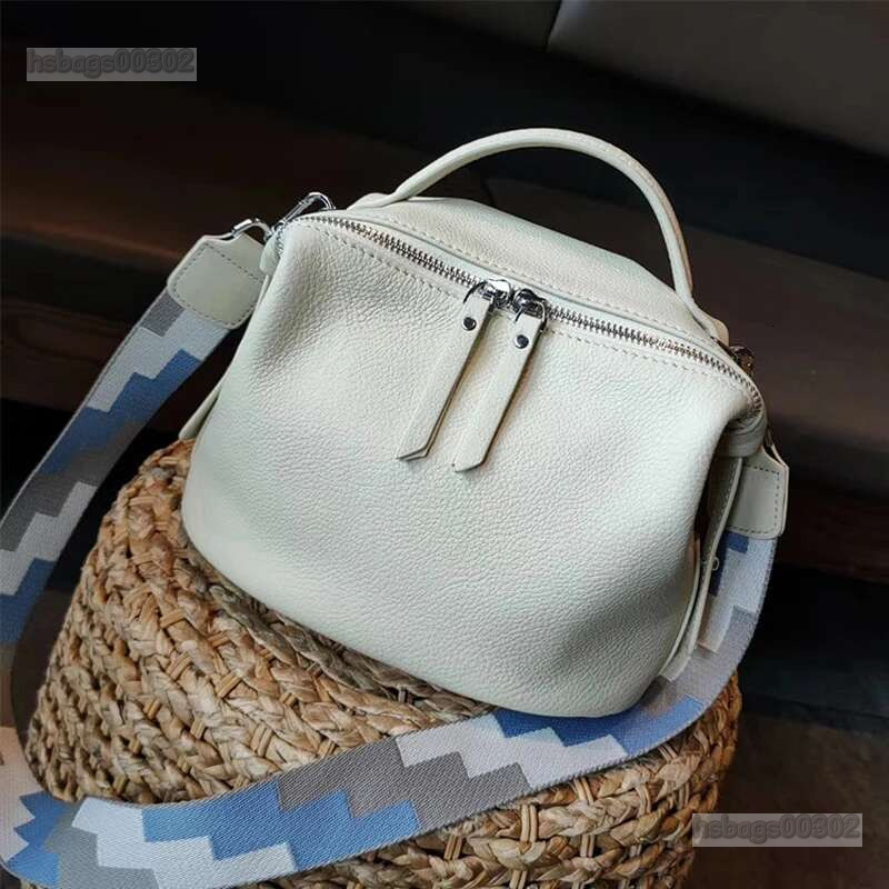 Genuine Leather Small Shoulder For Women Ladies Soft Handbag Purse With Tassels Female Casual Messenger Crossbody Bag Blue