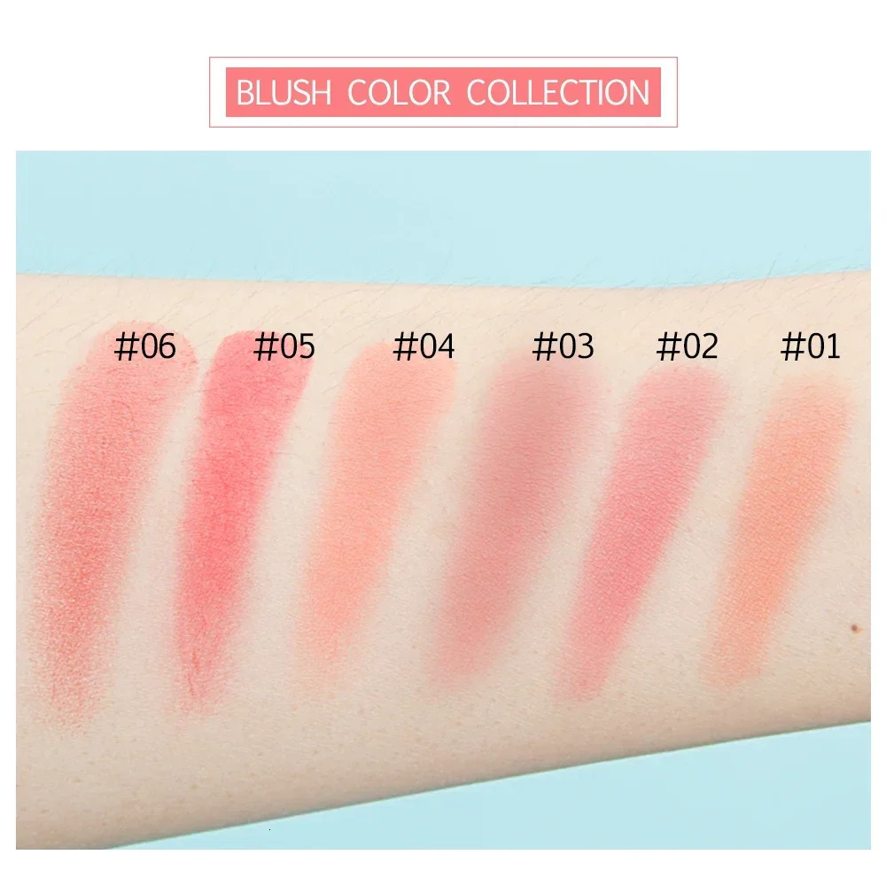 Girls powder blusher peach cream makeup palette cheek contour cosmetics Korean blush coloring blu 250325