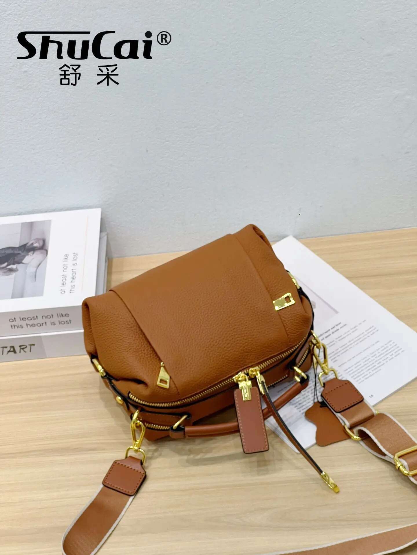 Genuine Leather Fashion Boston Bag Vintage Tote Shoulder Crossbody Pillow Designer Bags Female Head Layer Cowhide Handbag