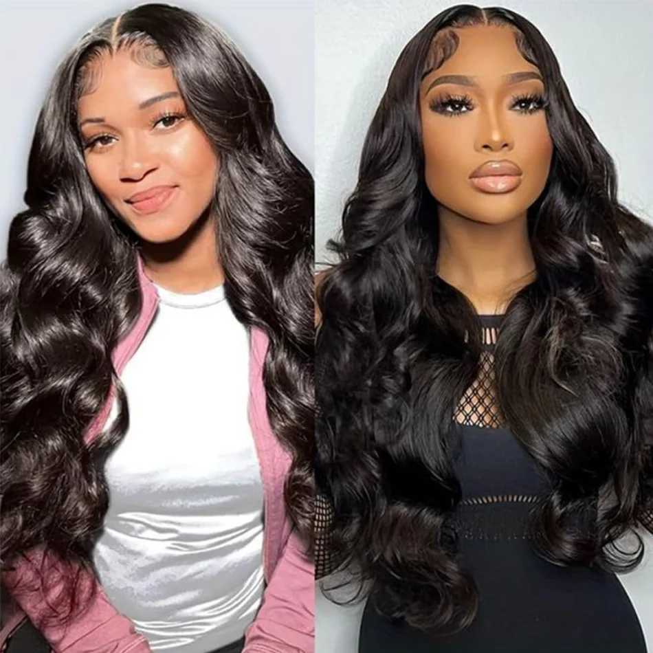 V Part Wig Human Hair Wear And Go Glueless Body Wave Black Brazilian Wigs 100 Human Hair For Women 220 Density 30 Inch No Lace W251107