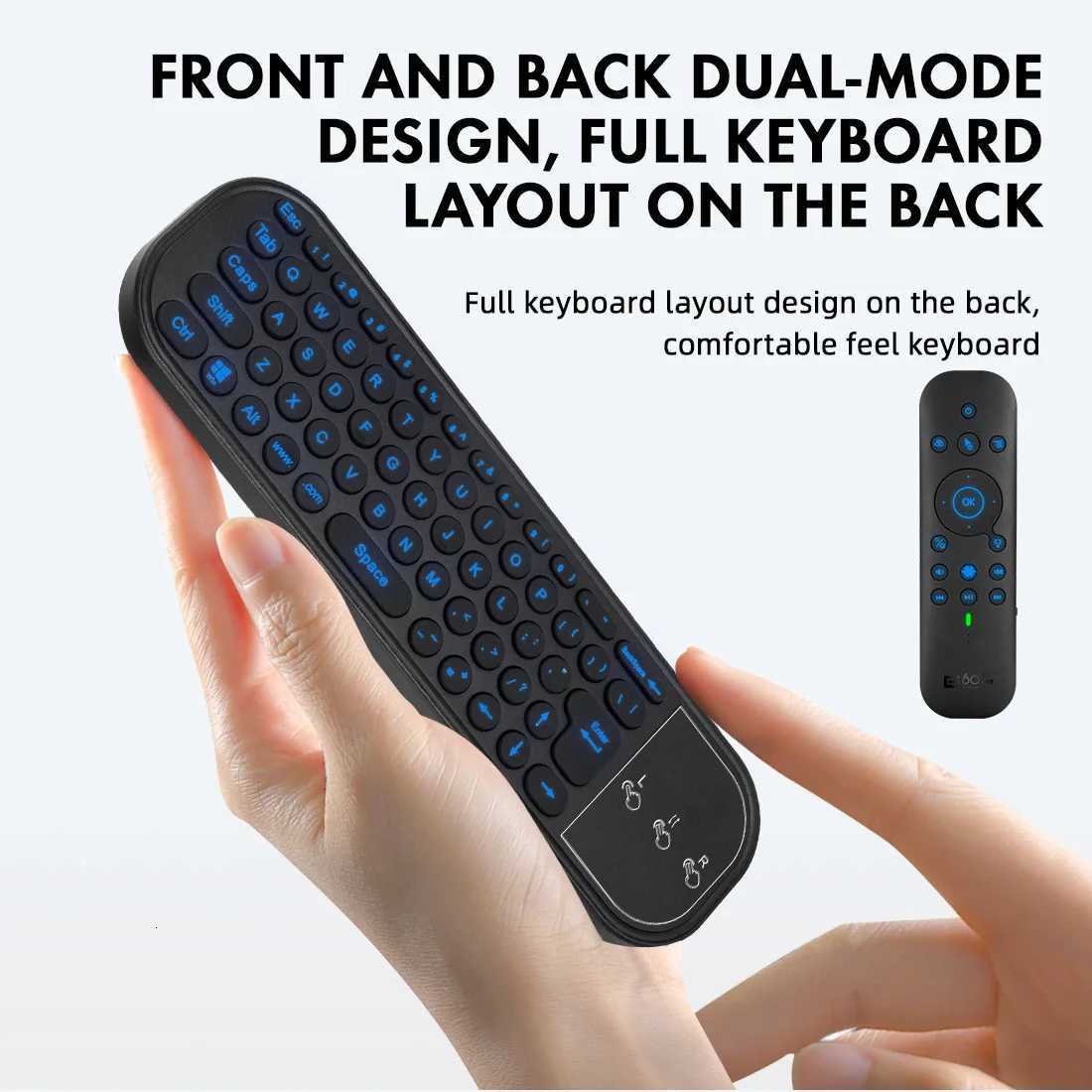 G60S Pro Air Mouse Wireless Voice Remote Control 24G Bluetooth Dual Mode IR Learning With Backlit for Android TV Box K251106