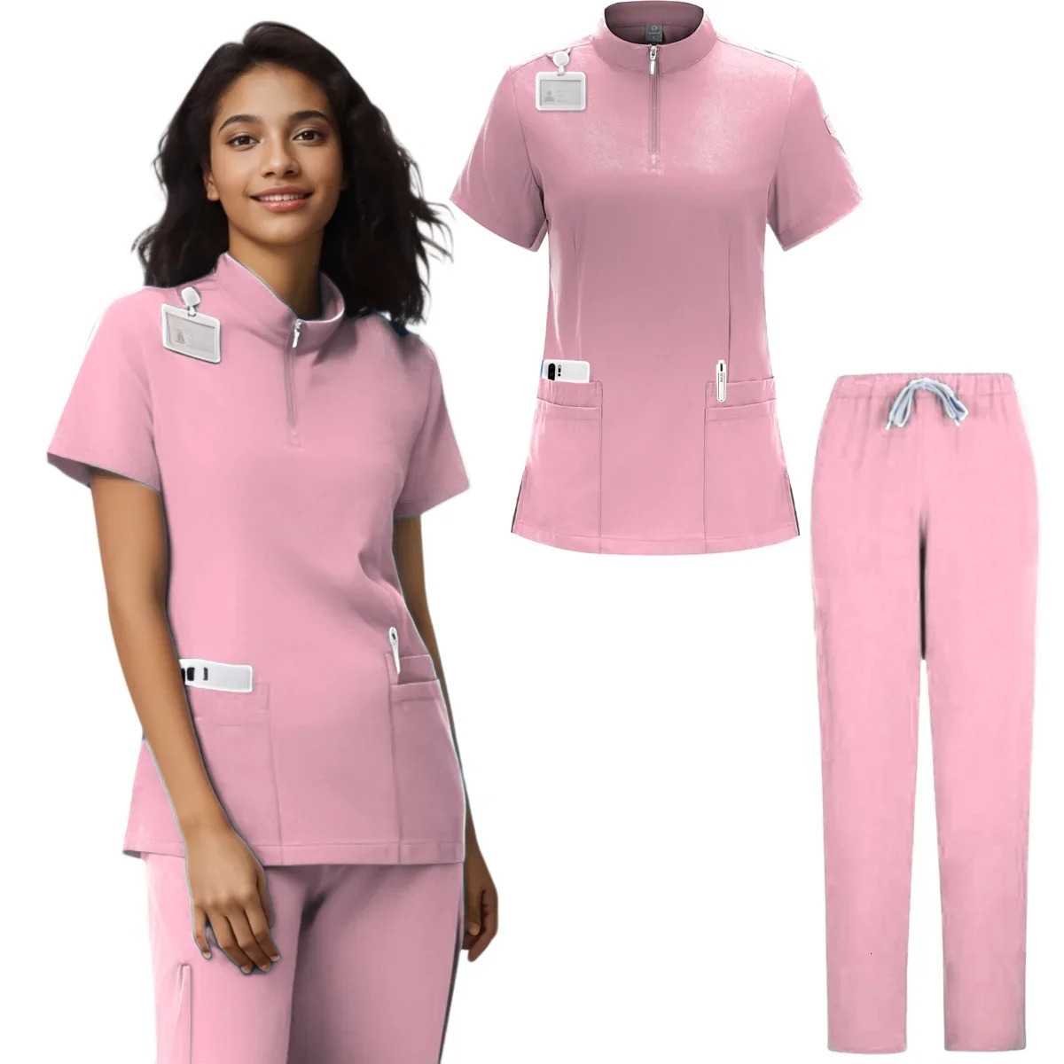 Uniform Scrubs Nursing Wholesale Operating Room Health Blouses Scrub Set Women Scrubs Women Jogger Set 250402