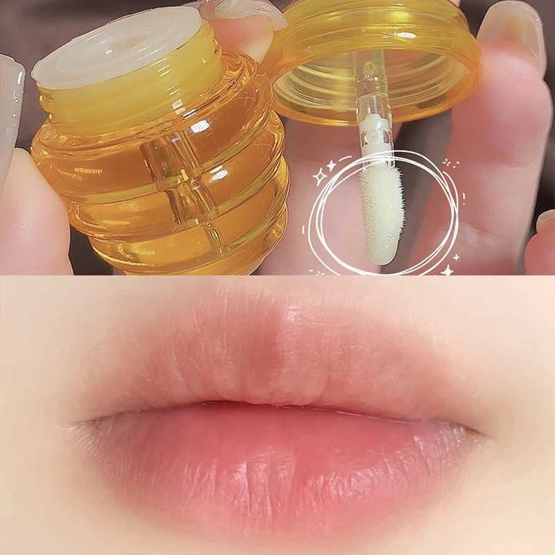 1 piece lipstick honey peach lip care moisturizing neutral lipstick fade lip line lip facial mask non sticky gloss transparent lip gloss primer W25040