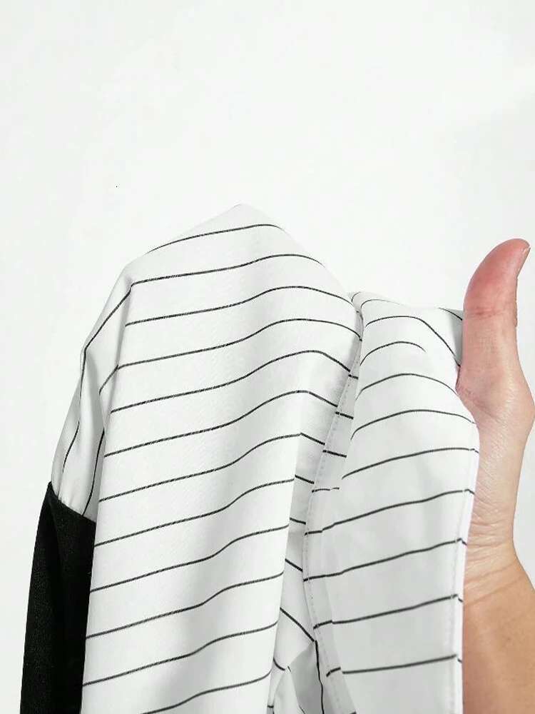 Women's Striped Spliced Lapel Shirt Elegant Fashion Style Business Casual Office Wear