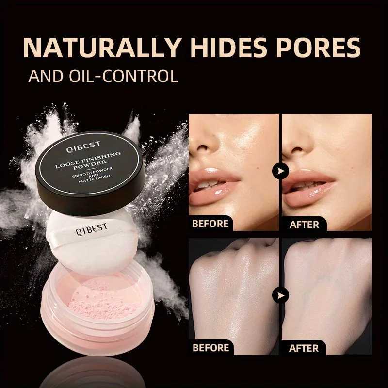 Matte oil controls loose powder delicate and unobstructed powder matte oil controls makeup settingsXJ250407