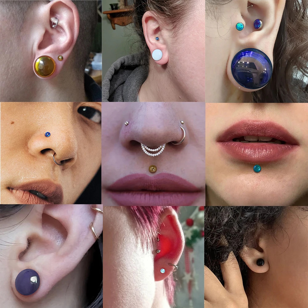 Casvort Glass Dead Plugs 14G-00g Comfy Ear Gauges Tunnels Expander 0.5mm Increments Piercing Body Jewelry Stretching Kit 250403