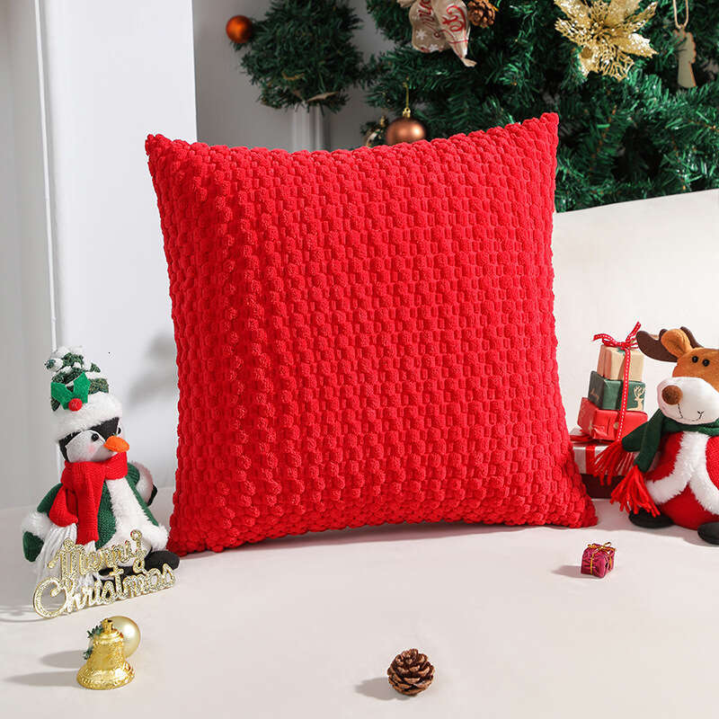 Cross-Border Corduroy 3D Bubble Grain Cushion for Home Living Room Sofa Backrest Pillow Cover
