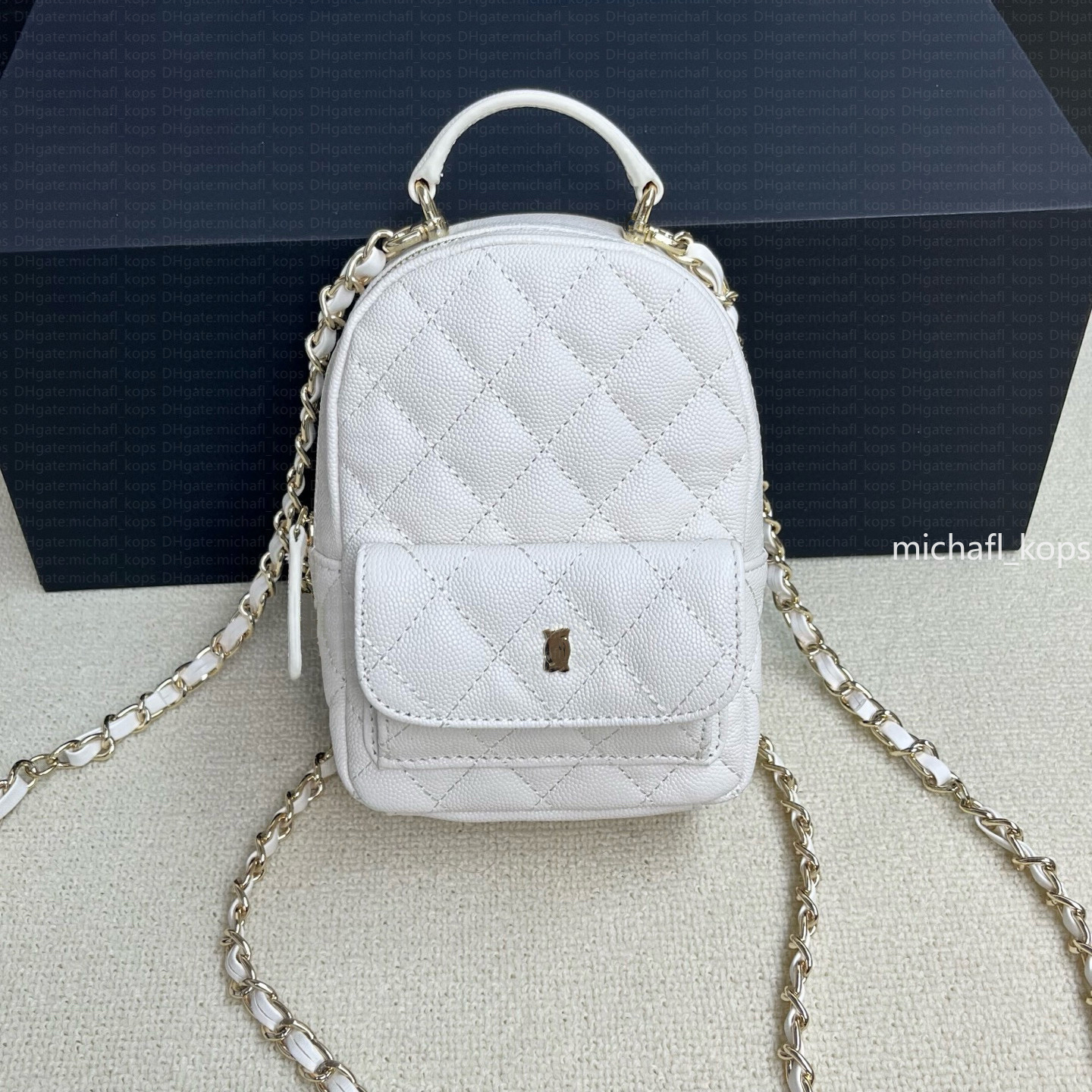 7A designer bag 25C mini backpack denim bag classic diamond patterned leather shoulder bag minimalist crossbody bag