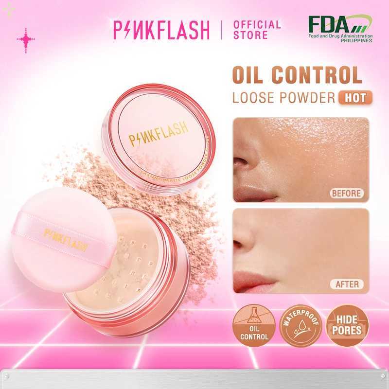 PINKFLASH 3-color matte loose powder waterproof oil control matte full coverage facial makeup set powder cosmeticsXJ250407