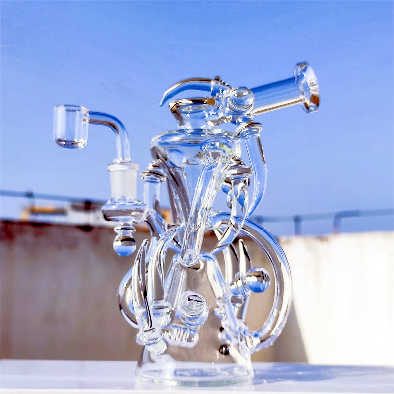 2025 Heady Glass Neo Fab Slit Hub Master Piece 8 Inch Clear Mass Horn Mix Glass Bongs Water Pipe Bong Tobacco Smoking 14MM Bowl Dab Rig Recycler Bubbler Pipes