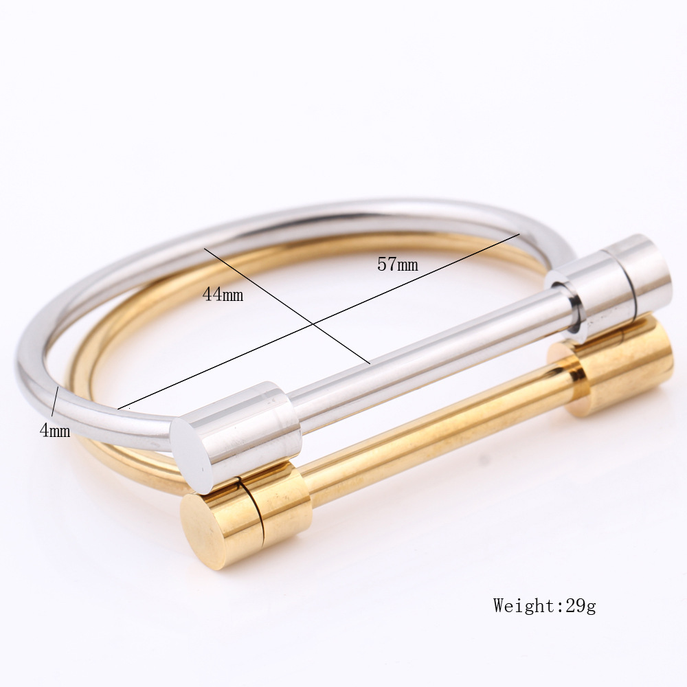 Hot selg Instagram fashion multi-color non fading bracelet, horseshoe stainless steel D-shaped bracelet