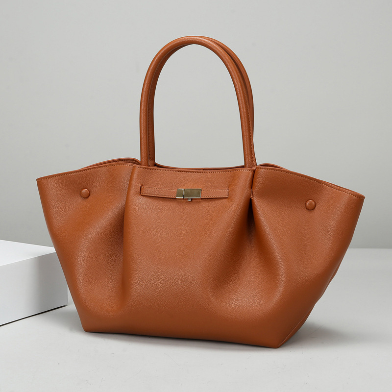 2025 New Wing Bag Women's Large Capacity Tote Bag Commuter PU Leather Underarm Handbag