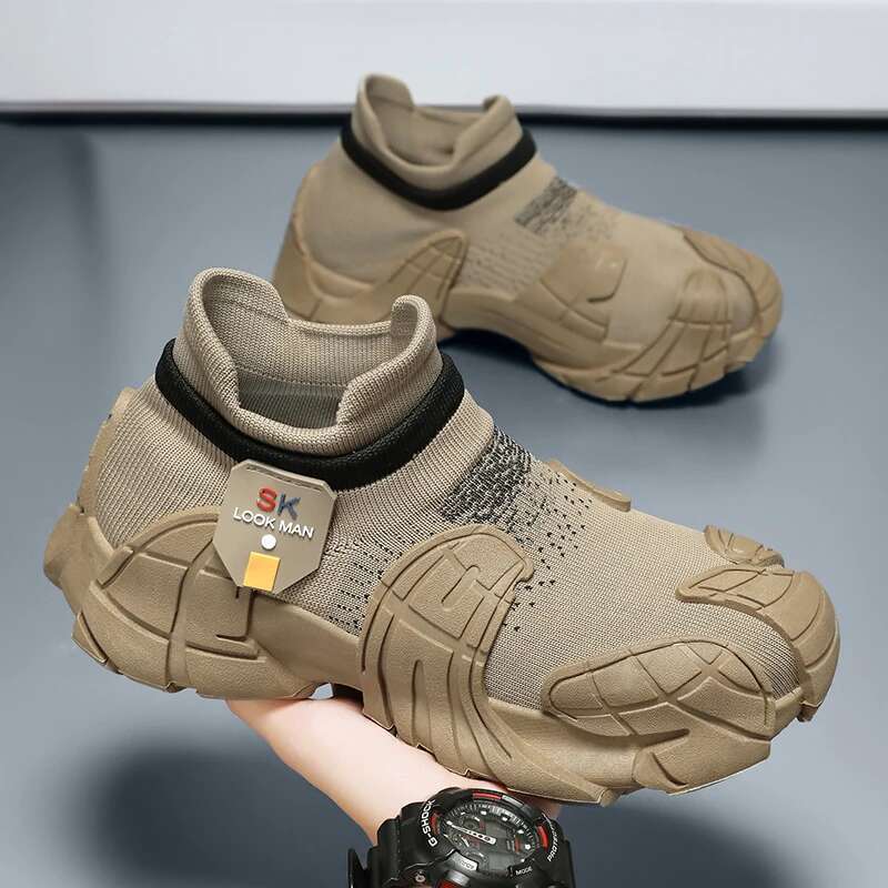 Fashion Sports Lightweight Casual Male Mesh Breathable Comfortable Sneakers Men Platform Non-slip Running Shoes