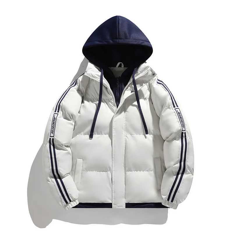New Fashion Couple Coats Men Detachable Hooded Loose Casual Winter Coats Down Jackets Quality Male Thicker Warm Parkas Size 3XLT251107