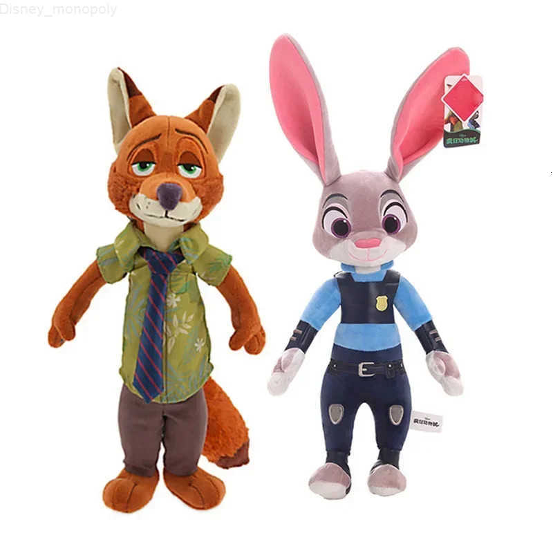 Disney Zootopia Cartoon Anime Plush Toy Fox Nick Wilde Rabbit Judy Hopps Doll Soft Stuffed Animals Toys Kids Xmas birthday Gifts H251107