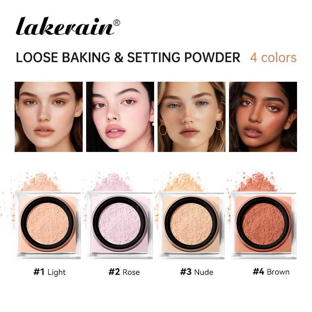 Smooth matte loose baking and setting powder natural concealer long-lasting oil control rose whitening skin color powderXJ250407