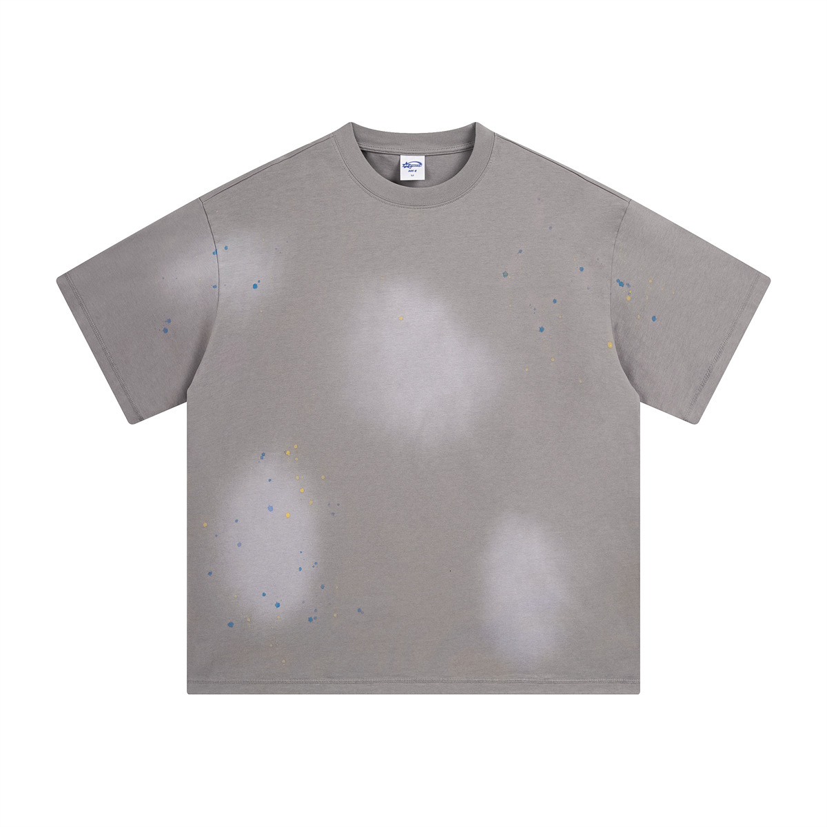Chain | 2025 Summer Trendy Brand Wash Water Men's Wear Short Sleeve Spray Horse Willow Splash Ink Splashing Personalized T-shirt