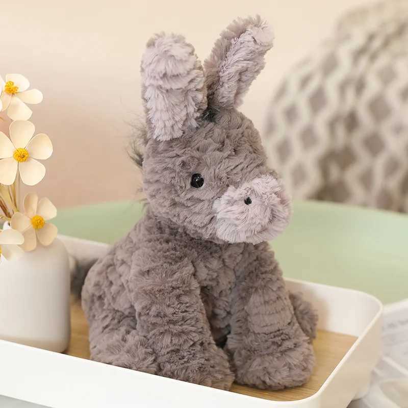 23/40/60CM Cute Burro Peluche Toys Lovely Grey Donkey Plush Dolls Stuffed Soft Animal for Baby Infant Birthday Room Decor Gifts C251107