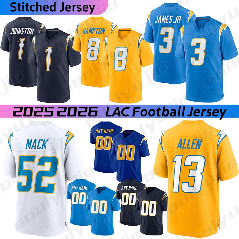 Los AngelesCity ChargersS jersey Justin Herbert Ladd McConkey Keenan Allen Vidal Gadsden II Dicker Alt James Mack Dissly Tuipulotu Henley Johnson football jerseys