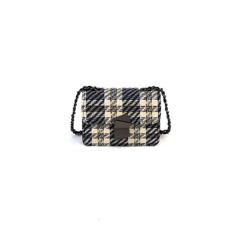 French Niche Fashion Single Shoulder Plaid Mini Women's Bag