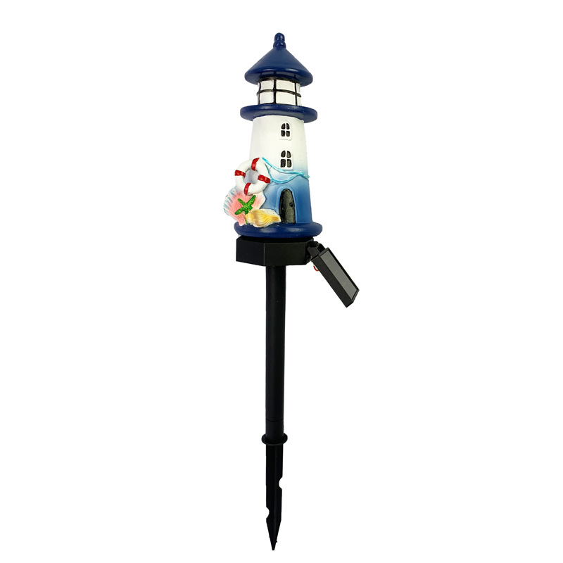 Garden & Courtyard Accent: Environmentally Friendly Solar Powered Resin Lamp #200-2400
