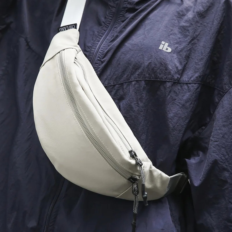 Outdoor multifunctional leisure sports hip-hop bag mens pink purple cross body bag tactical technology clothing style Fanny bag 250402