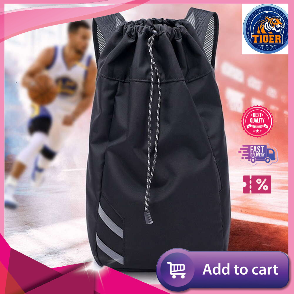 Ddmytiger Ddmytiger New Fashion Black Men S Sports Backpack With Water Splashing Prevention Large Capacity Casual And Simple Drawstring Basketball Bag