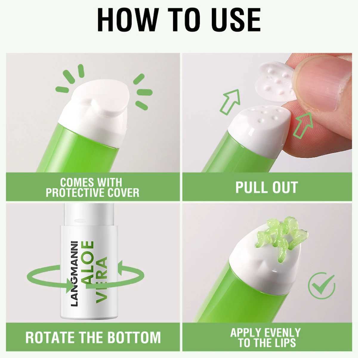 Aloe lipstick single portable moisturizing rotary lipstick W250407