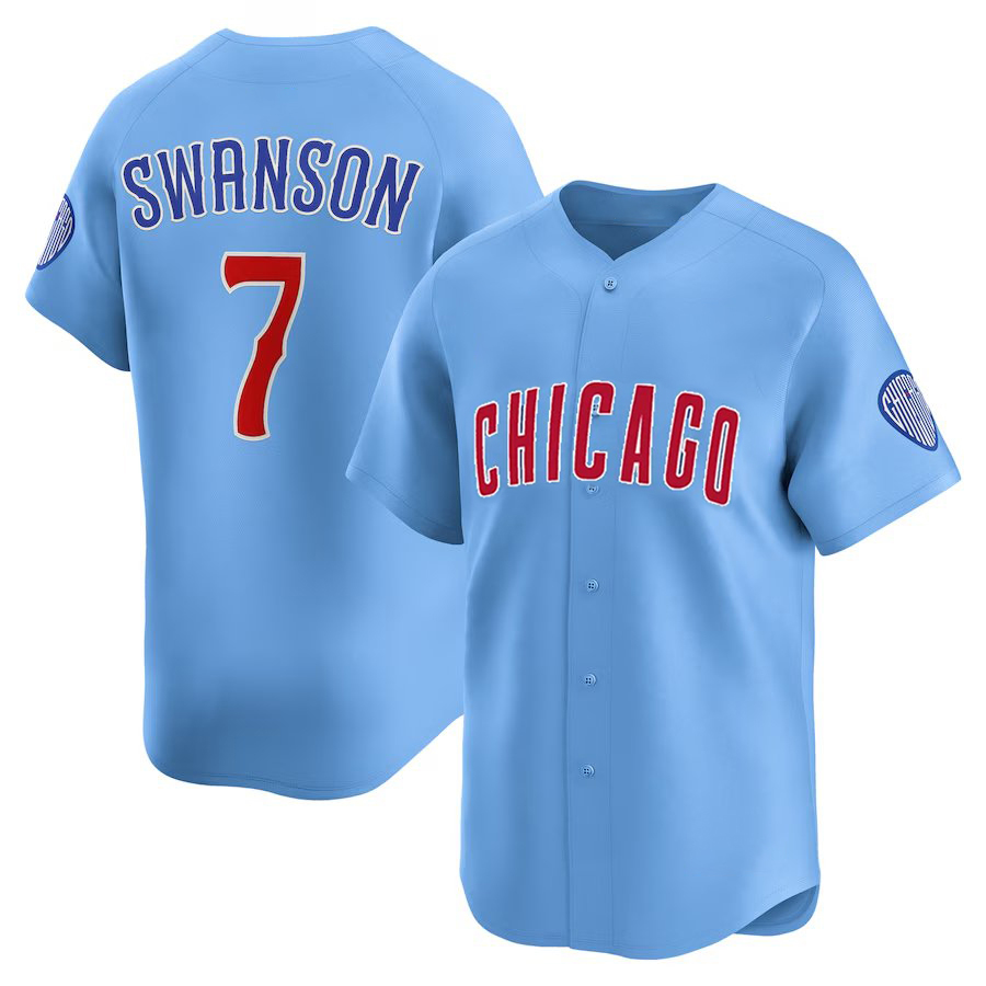 2025 Baby Blue Tokyo Series 7 Swanson Baseball Jerseys Hoerner Imanaga Bellinger Happ Suzuki Sandberg Custom Jersey