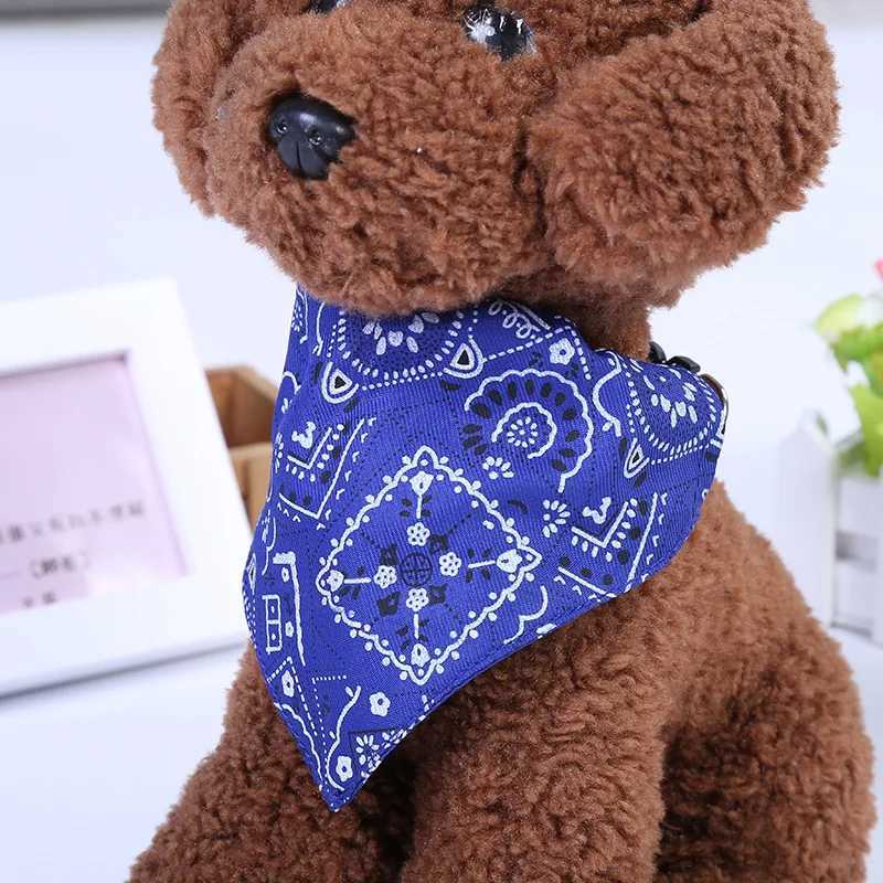 High Quality Pet Dog Collar Scarf Dog Cat Collar Bandage Collar Scarf with Leather Collar Accessories Adjustable Pet Dog Collar T250407