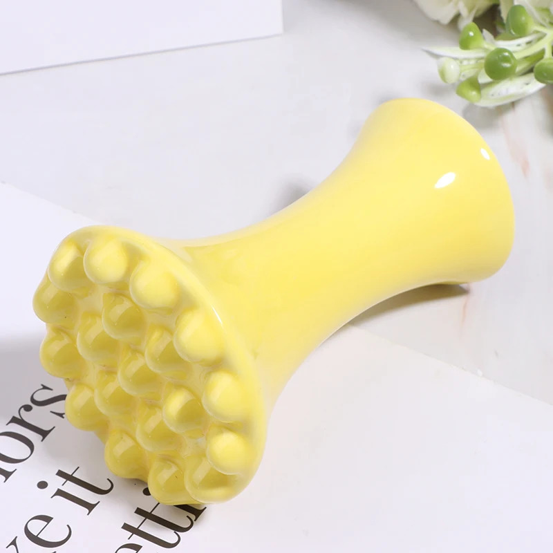 Yellow Ceramic Gua Sha For Face Body Massage Tool Body Guasha Board For Relief Massage Face Lift Gua Sha Massager 250409