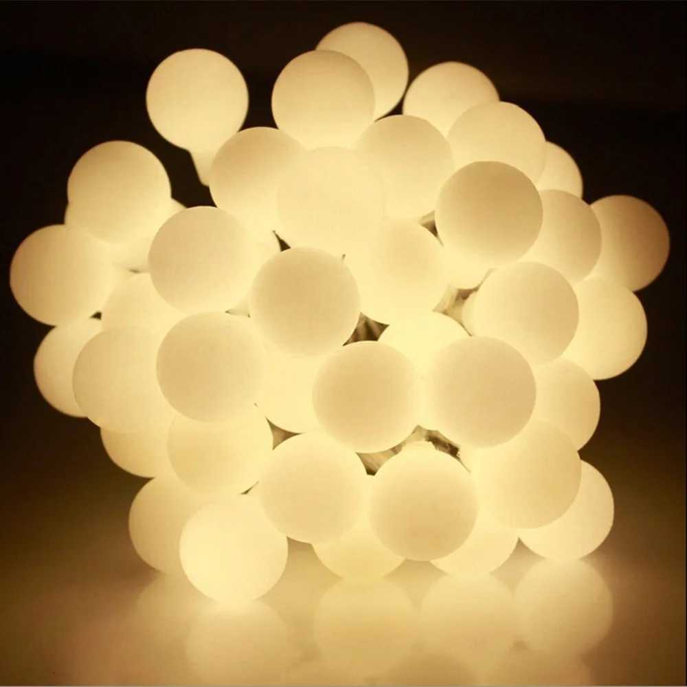 10M 100 LED Globe String Lights Warm White/White Ball Fairy for Party Christmas Wedding New Year Indooroutdoor Decoration W251107