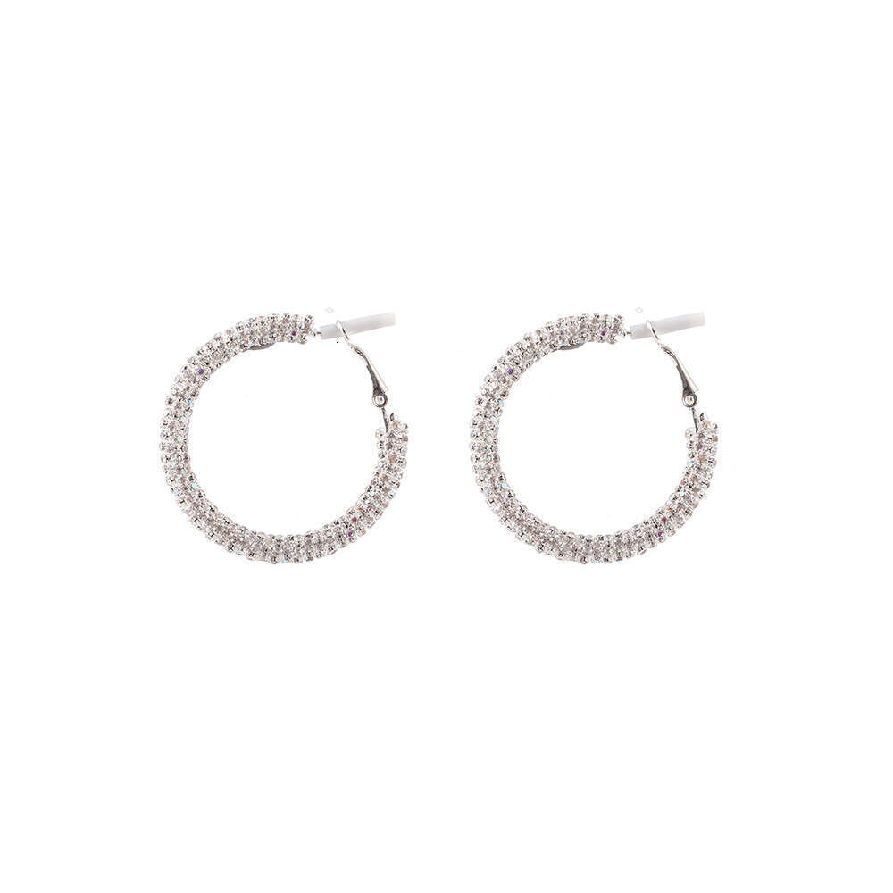 NEW Large circle with high-end feel, full dia fashion temperament, circular ring earrings, pendants, earrings