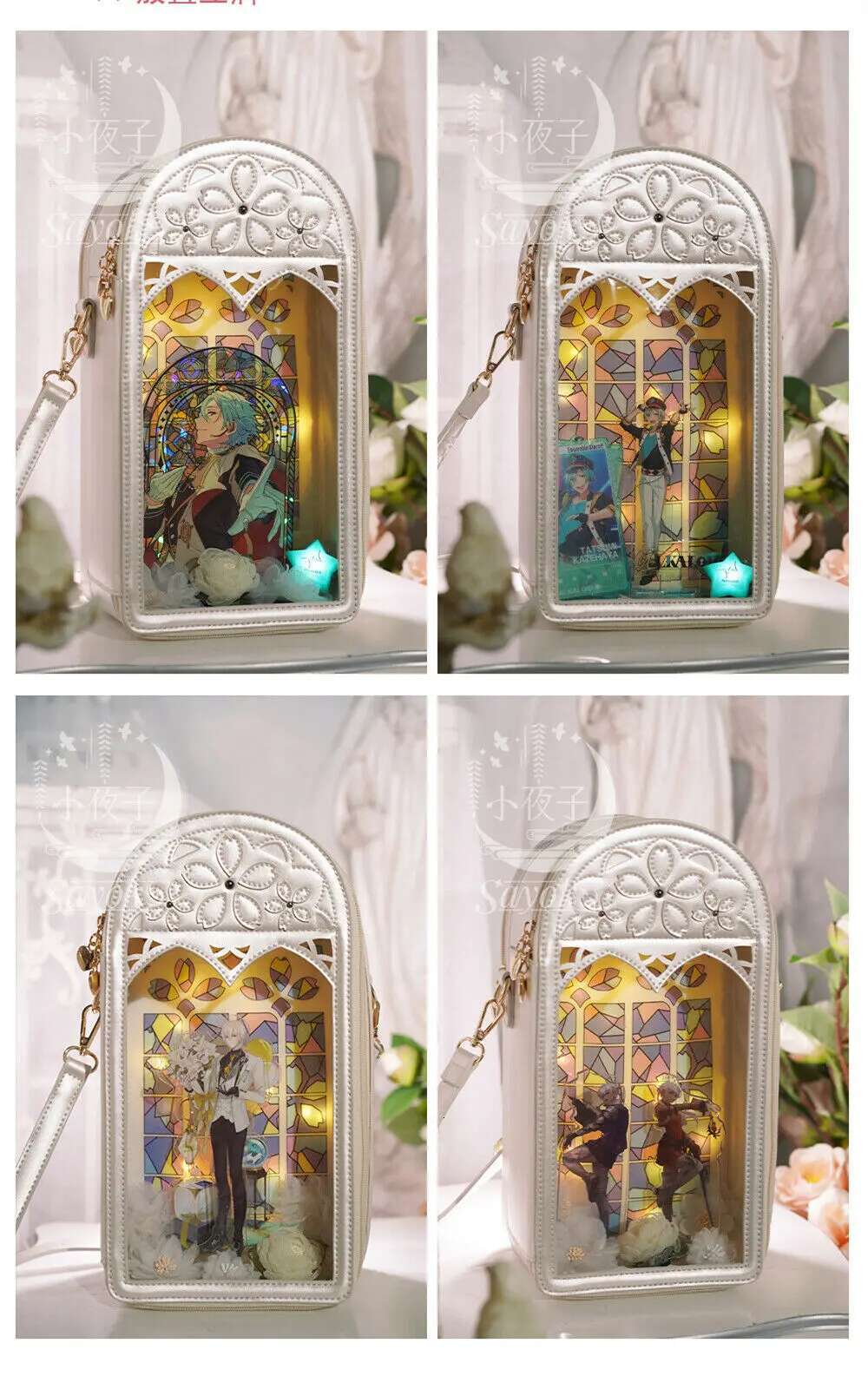 Lolita Sakura Window Shape OB BJD Doll Storage Itabag Transparent JK Uniform Bag