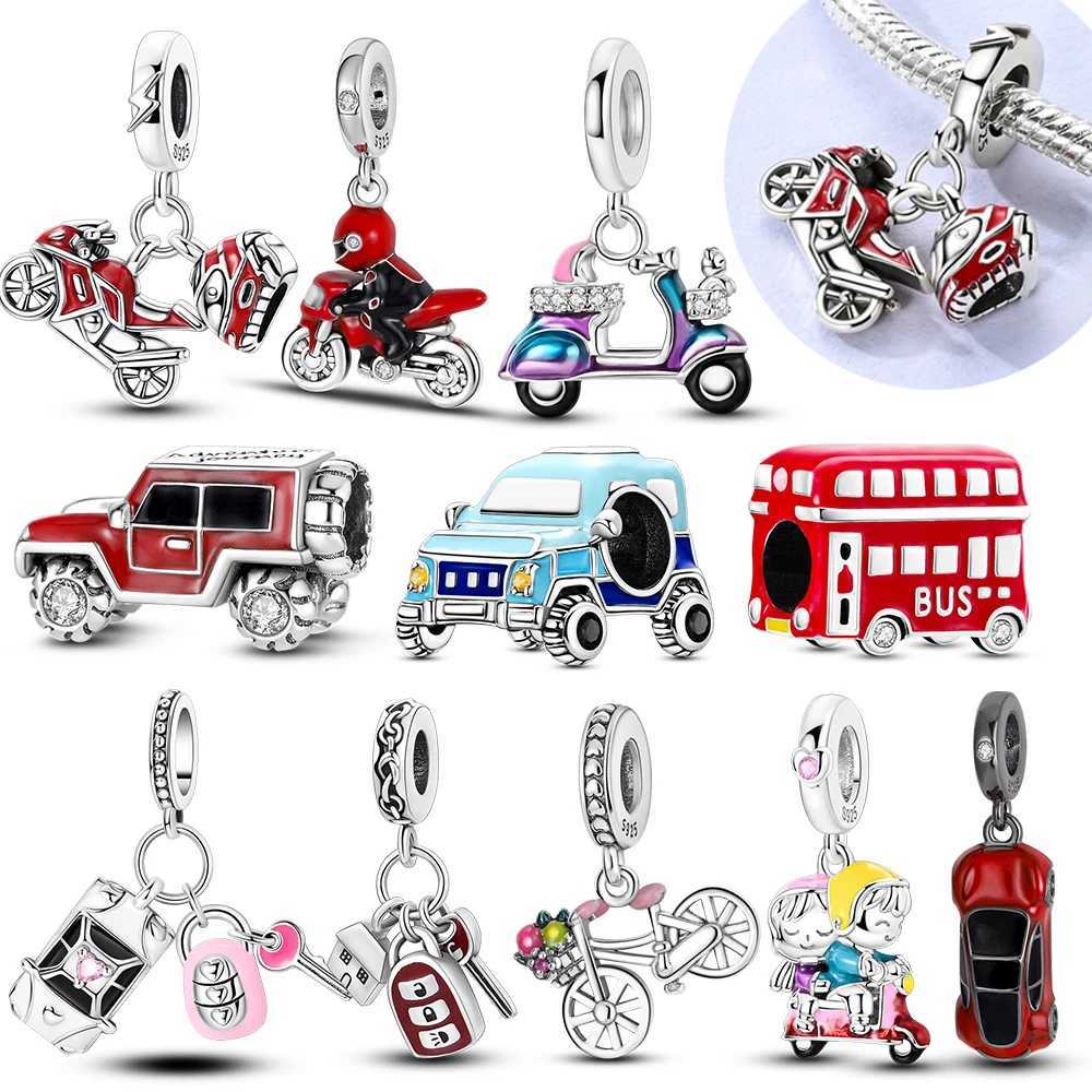 925 Sterling Silver Car Jeep Motorcycle Charms Beads Pendant Jewelry Fit Original 925 Bracelet For Women DIY GiftXJ251107