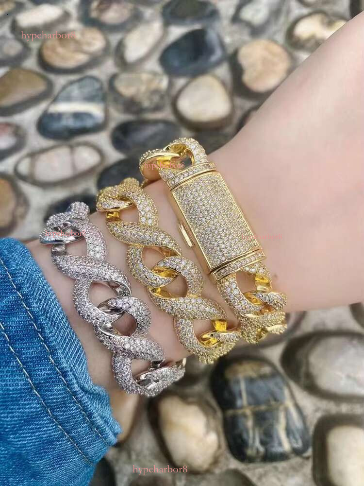 HipHop Men's Jewelry Zircon Miami Cuba k Gold Chain Necklace Bracelet
