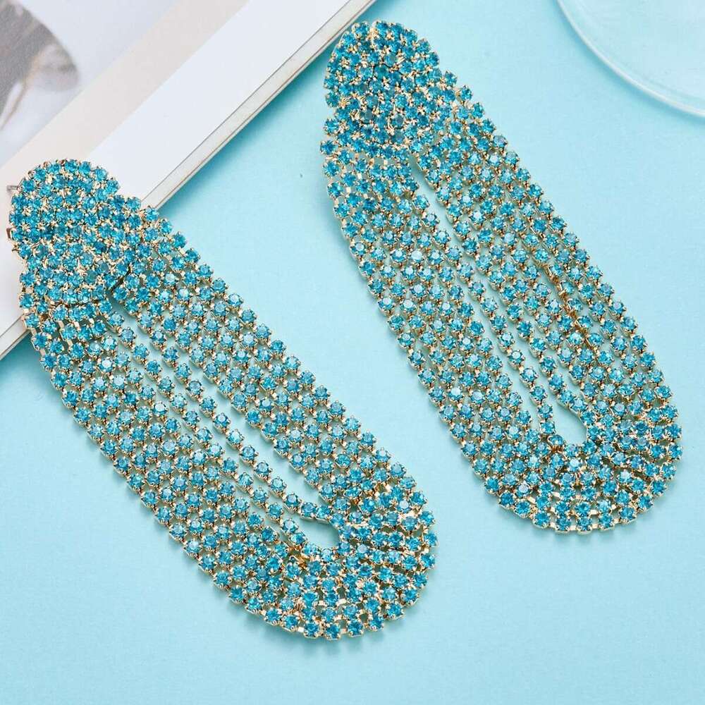 2024 Winter Activity Style Exaggerated Size Round tassel Copper Claw Chain Water Dia Imitation Electroplating Stainless Steel Needle Earrings for Wome