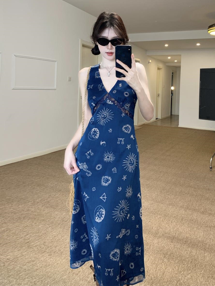 S30 Retro Tank Top Women's Waist Slimming Dress