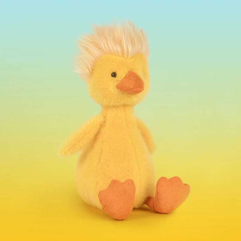 26cm Funny Yellow Duck Plush Toy Homemade hairstyle Duck Plush Doll for Boys And Girls To Accompany Sleeping Gifts Brithday Gift C251107