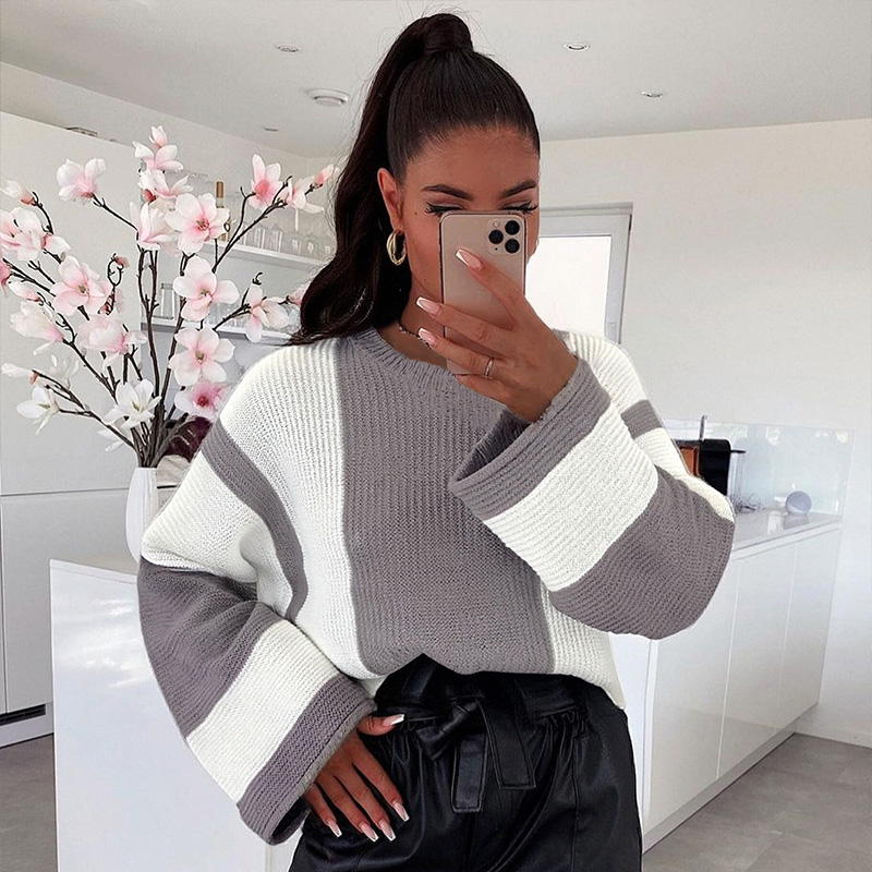 Valentine's Day Outfit for Women: Color-block Top, Casual Street Style, Romantic Fall-Winter Fashion Bestseller---KTL032